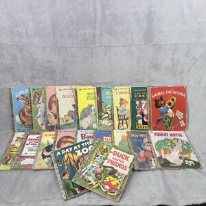 Lot Of 20 Vintage Little Golden Books Grover Finding Nemo Duck & Friends - Used